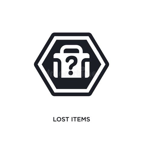 Black Lost And Found Icon Or Logo Stock Vector - Illustration of looking, problem: 131402271