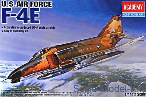 Academy - Fighter F-4E "Phantom II" - plastic scale model kit in 1:144 scale (AC12605)//Scale ...