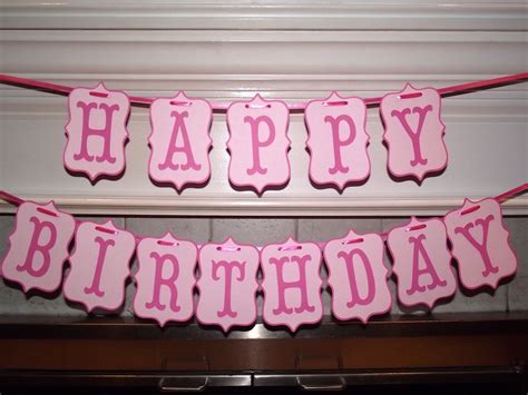 Pink Happy Birthday Banner pink banner girls birthday pink | Etsy | Girl birthday decorations ...