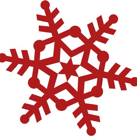 Red Snowflake Clipart - ClipArt Best