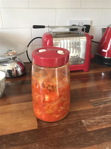 Kimchi in my new fermentation jar! : r/fermentation