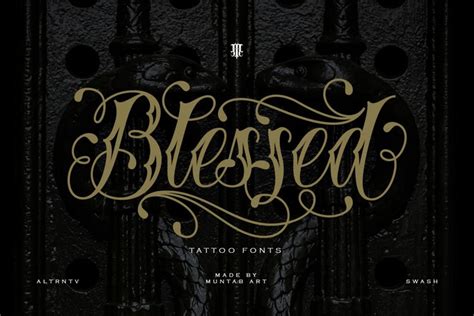 Blessed | Traditional Tattoo Fonts