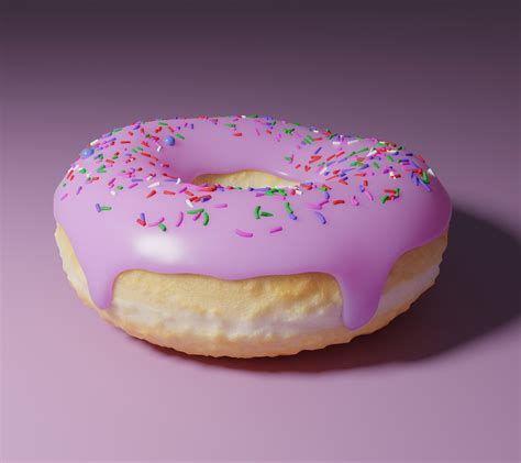 Realistic big glazed donut 3d model by Natasha Breen on @creativemarket Travel Icon, Travel App ...