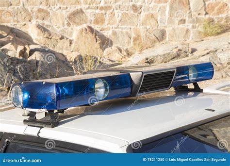 Sirens and Lights of an Old Police Car Stock Photo - Image of traffic, security: 78211250