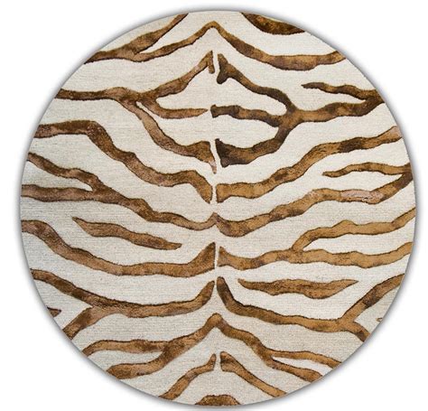 Rund Zebra Print Rug | Best Decor Things