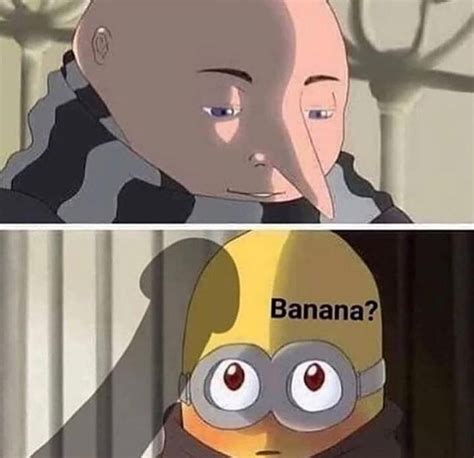 banana?, gru, minion, confused minion, banana Memes - Imgflip