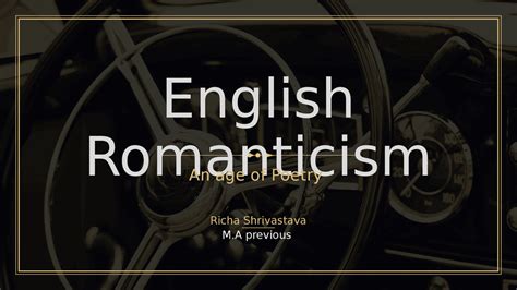 Literary Romanticism - Docsity