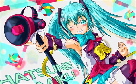 Hatsune Miku On Stage, Concert, Vocaloid Characters, - Anime - 2560x1600 Wallpaper - teahub.io