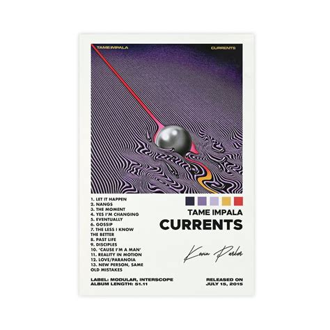 Buy Tame Currents Album Cover Canvas Music s Wall Art Decor Print s for Room Aesthetic Unframe ...