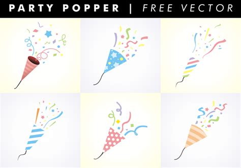 Party Popper Free Vector 100995 Vector Art at Vecteezy