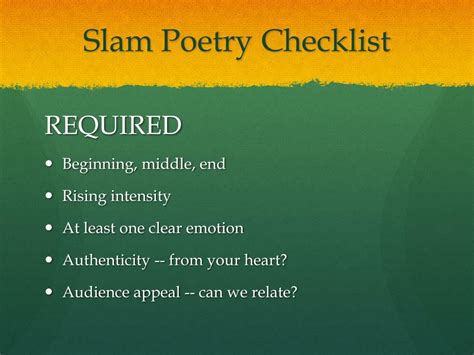 PPT - Slam Poetry Techniques PowerPoint Presentation, free download - ID:2073402