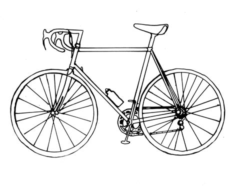 Bicycle Line Drawing at GetDrawings | Free download