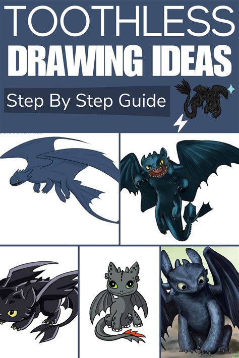 24 Toothless Drawing Ideas - How To Draw Toothless - DIYnCrafty