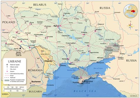 Political Map of Ukraine - Nations Online Project