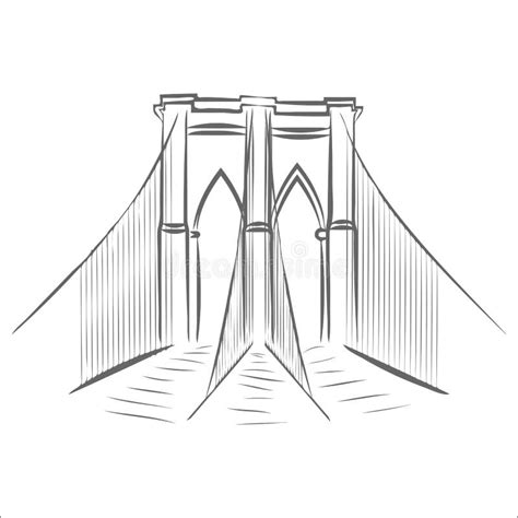 Simple Brooklyn Bridge Sketch - luxurylip