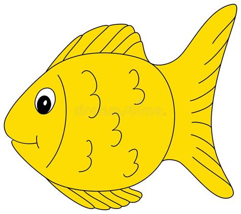 Yellow Fish Vector Illustration Stock Vector - Illustration of clip ...