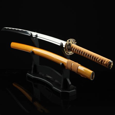 Handmade Gold Dragon Katana Full Tang Real Japanese Samurai Sword ...