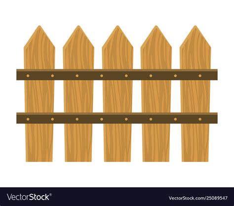 Wooden fence cartoon Royalty Free Vector Image