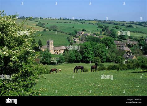 village summer countryside scene in the cotswolds england Stock Photo - Alamy