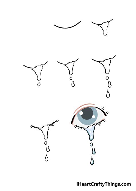 Tears Drawing - How To Draw Tears Step By Step