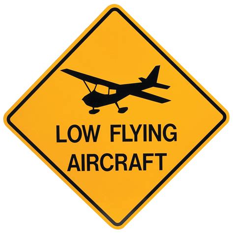 Low Flying Aircraft Sign | Airport Signs | Aircraft Supplies - from Sporty's Pilot Shop