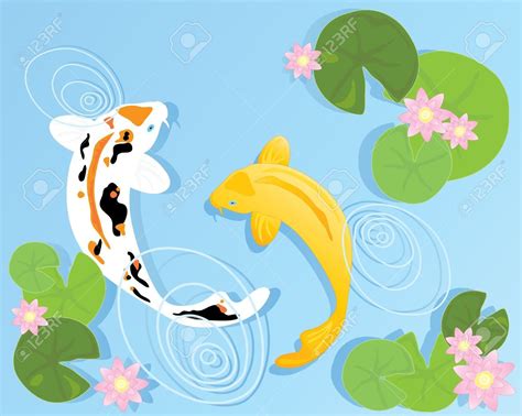 Koi Fish Pond Clipart