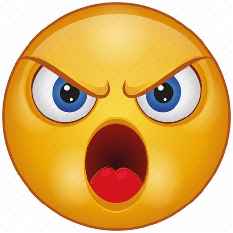 Angry, cartoon, character, emoji, emotion, face, shock icon - Download on Iconfinder