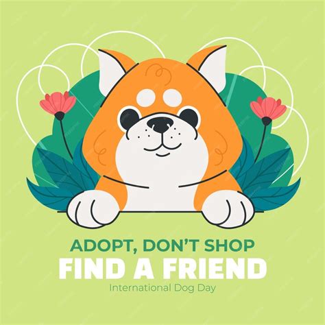 Free Vector | Flat adopt a dog illustration