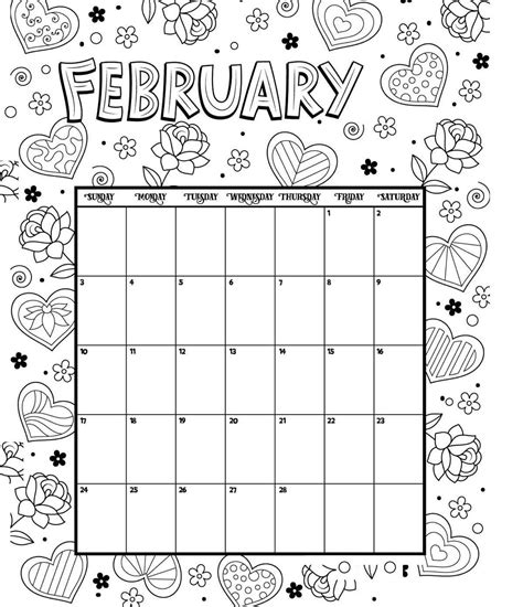 printable coloring calendar 2021 2022 patterns pdf etsy - school year printable coloring ...