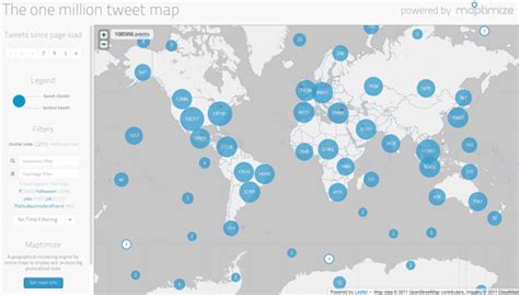 Twitter Map of the Last One Million Tweets ~ GIS Lounge