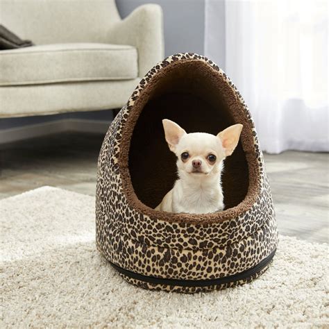 FURHAVEN 14-in Animal Fur Hood Cat Bed, Cheetah - Chewy.com