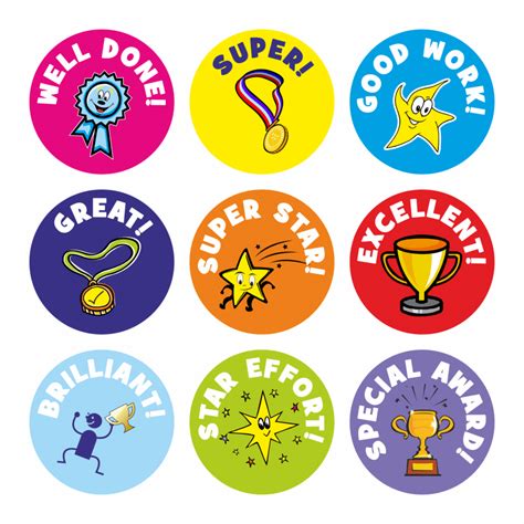 Mini Well Done Stickers | Teacher stickers, School stickers, Reward ...