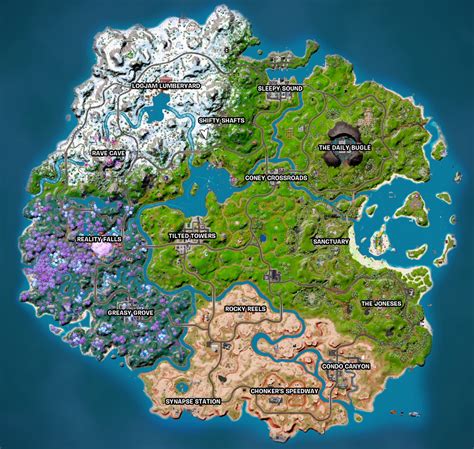 Fortnite Chapter 3 Season 3 - All Map Locations and POIs - DigitalTQ