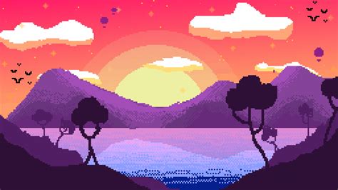 Sunset Pixel Art Pixel Art Landscape, Anime Pixel Art, Pixel Art Design | atelier-yuwa.ciao.jp