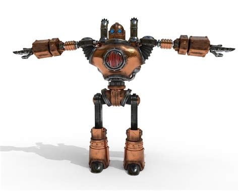 3D model Robot steampunk PBR low poly VR / AR / low-poly | CGTrader