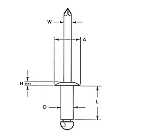 Fastenerdata - Metric Blind Pop Rivet Domed Head Steel - Blind Rivet ...