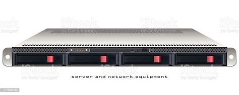 Server Rackmount 1u Chassis Stock Illustration - Download Image Now - Network Server, Rack, 2015 ...