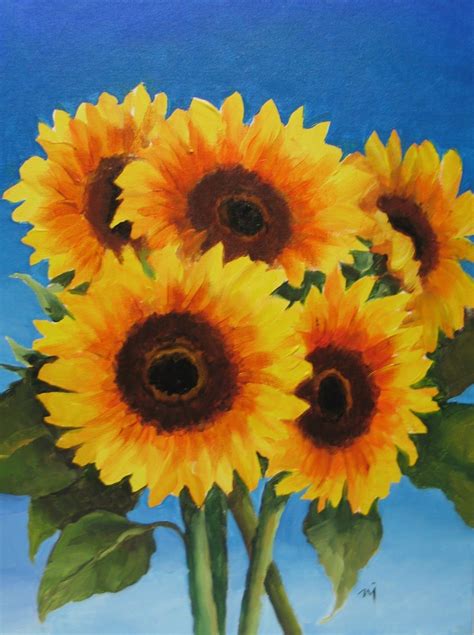 Sunflower Acrylic Painting at PaintingValley.com | Explore collection of Sunflower Acrylic Painting