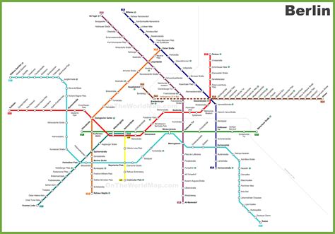 Berlin metro map - Ontheworldmap.com