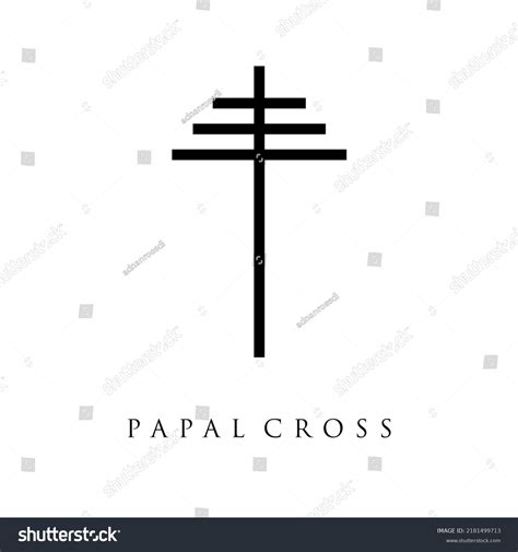 Papal Cross Vector Illutsration Christians Catholicism Stock Vector (Royalty Free) 2181499713 ...