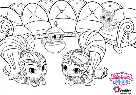 Nick jr Shimmer and Shine printable and free coloring page - BubaKids.com