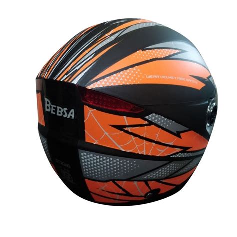 Bebsa Fiberglass Black And Orange Bike Helmet at Rs 699 in Delhi | ID: 23049606612