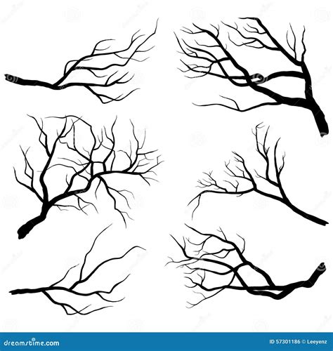 Silhouette Of The Branch Tree Vector Illustration | CartoonDealer.com #21863680