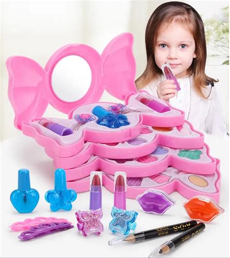 New Hot Sale Makeup Toys Baby Girls Pretend Play Safe Kids Girls Makeup Kit Toy Cosmetics Play ...