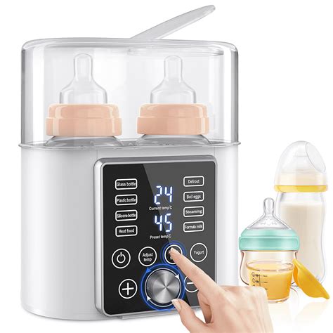 Baby Bottle Warmer, 12-in-1 Babies Fast Bottle Milk Warmer, Double Food Heater Defrost BPA-Free ...