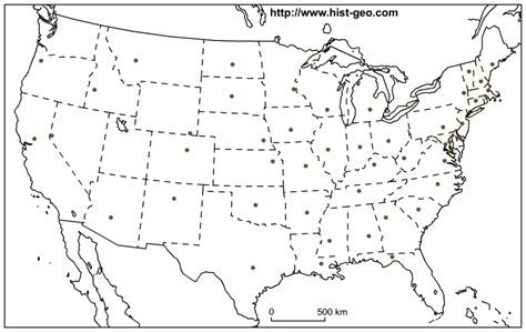 United States Map With States And Capitals Printable - Free Printable Maps