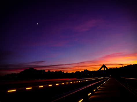 Empty Road Moon Light And Sunset Wallpaper, HD Nature 4K Wallpapers, Images and Background ...