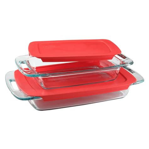 Pyrex Easy Grab Oblong Baking Dish Set with Covers, 4 Piece - Walmart.com - Walmart.com