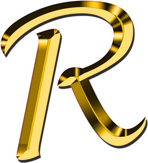 Download Golden Letter R Png, Transparent Png - vhv