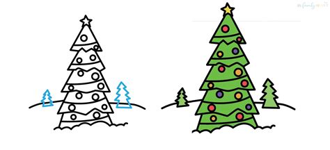 Easy Christmas Tree Drawing Tutorial